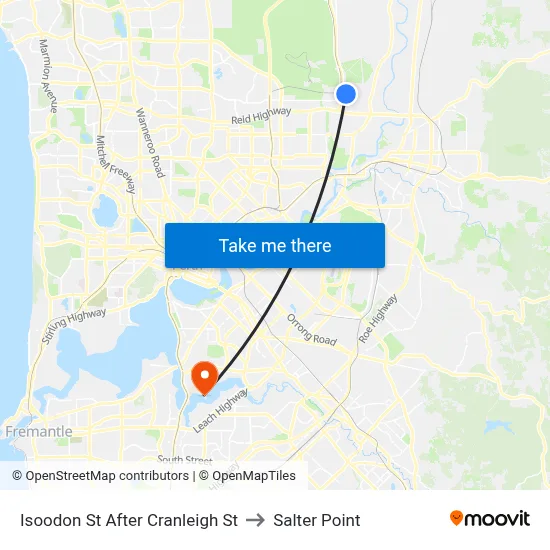 Isoodon St After Cranleigh St to Salter Point map