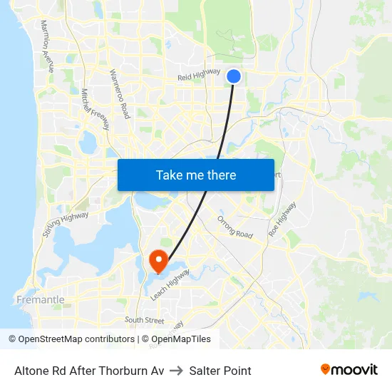 Altone Rd After Thorburn Av to Salter Point map