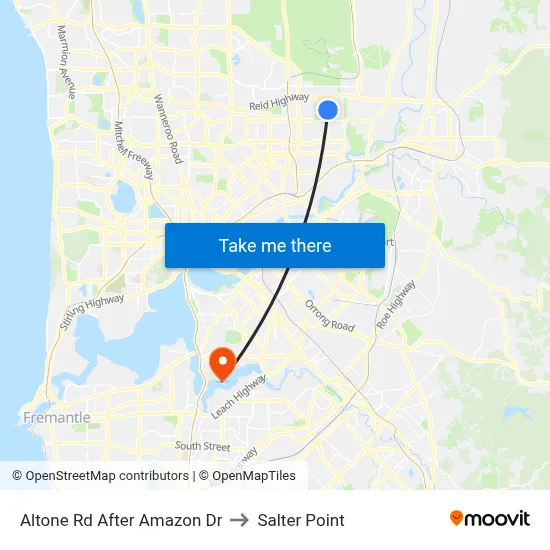 Altone Rd After Amazon Dr to Salter Point map
