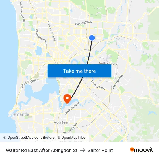 Walter Rd East After Abingdon St to Salter Point map