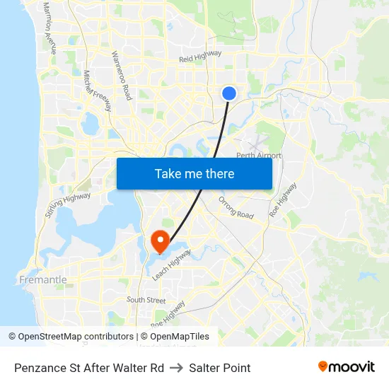 Penzance St After Walter Rd to Salter Point map