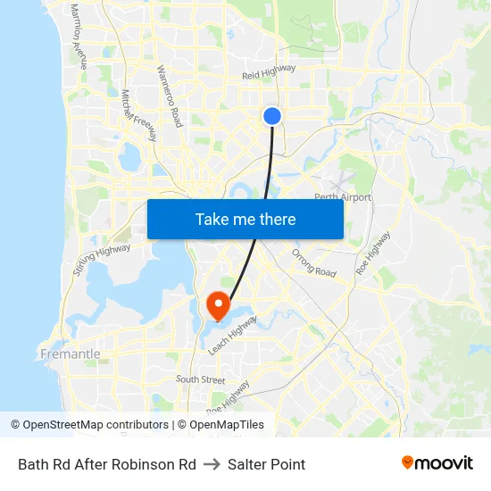 Bath Rd After Robinson Rd to Salter Point map