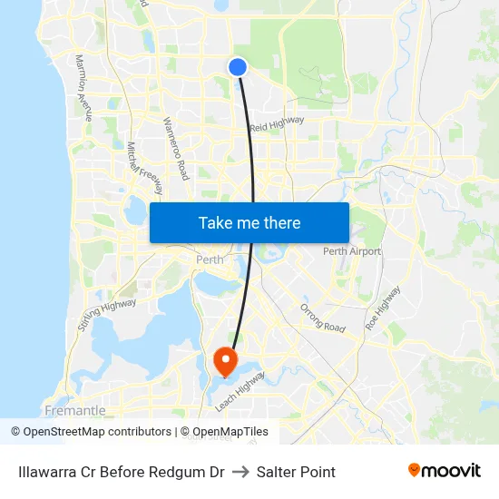 Illawarra Cr Before Redgum Dr to Salter Point map
