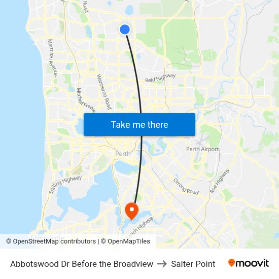 Abbotswood Dr Before the Broadview to Salter Point map