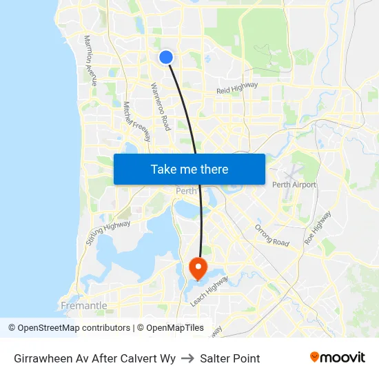 Girrawheen Av After Calvert Wy to Salter Point map