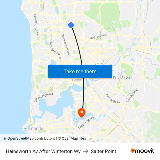 Hainsworth Av After Winterton Wy to Salter Point map