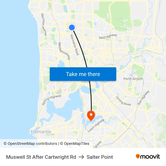 Muswell St After Cartwright Rd to Salter Point map