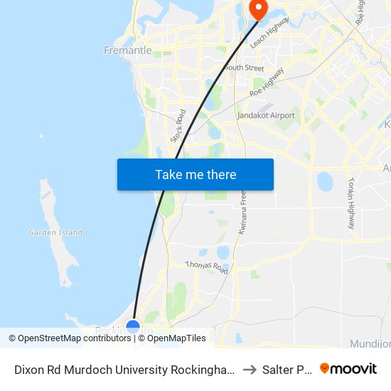 Dixon Rd Murdoch University Rockingham Campus to Salter Point map