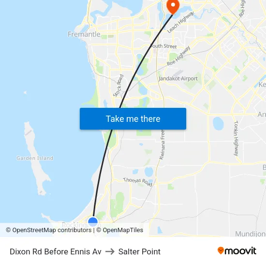 Dixon Rd Before Ennis Av to Salter Point map