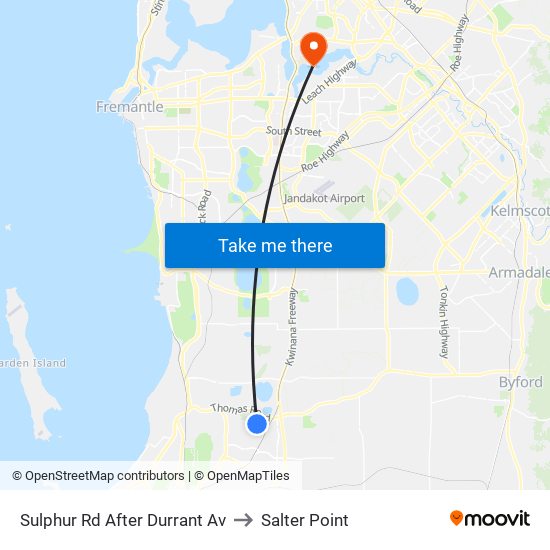 Sulphur Rd After Durrant Av to Salter Point map