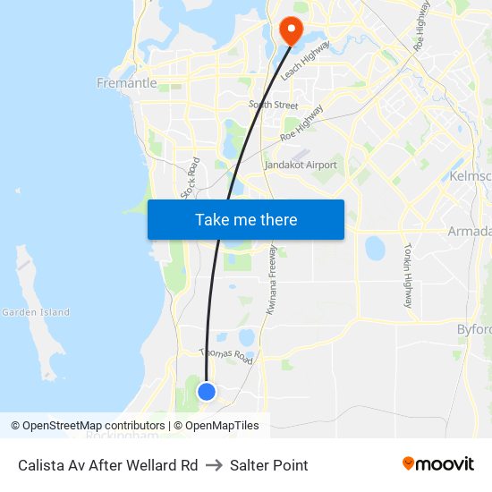 Calista Av After Wellard Rd to Salter Point map