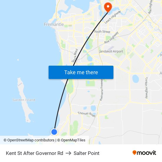 Kent St After Governor Rd to Salter Point map