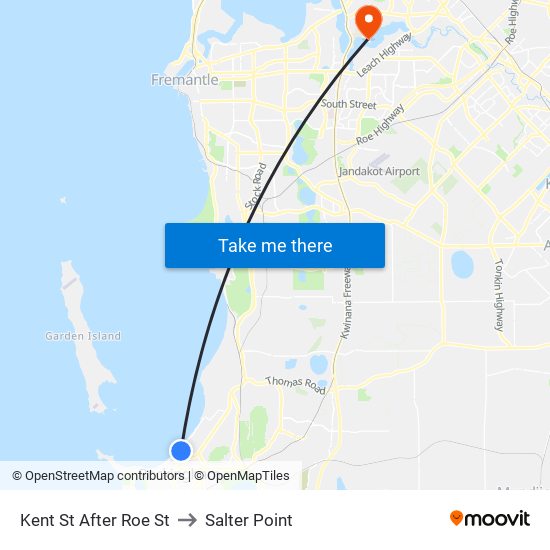 Kent St After Roe St to Salter Point map