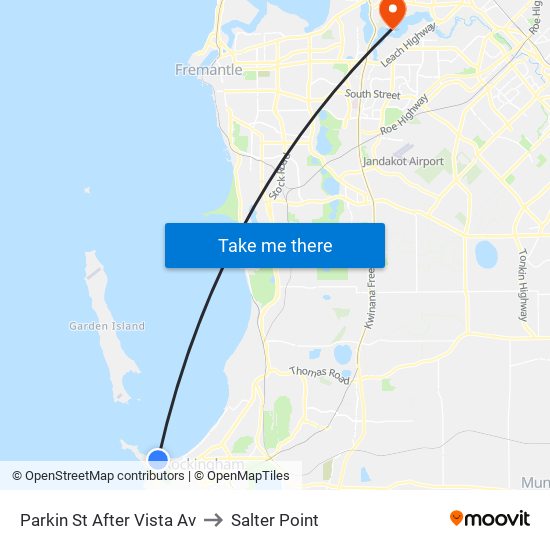 Parkin St After Vista Av to Salter Point map