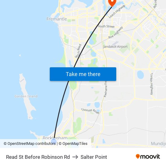 Read St Before Robinson Rd to Salter Point map