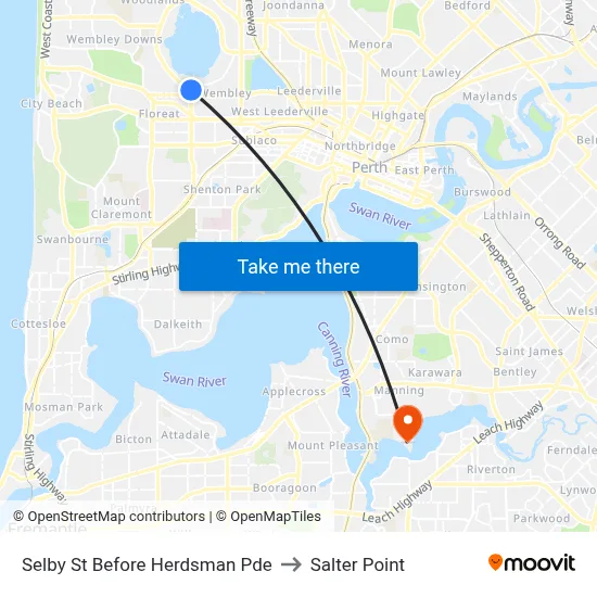 Selby St Before Herdsman Pde to Salter Point map