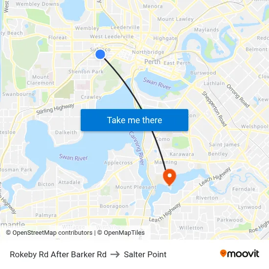 Rokeby Rd After Barker Rd to Salter Point map