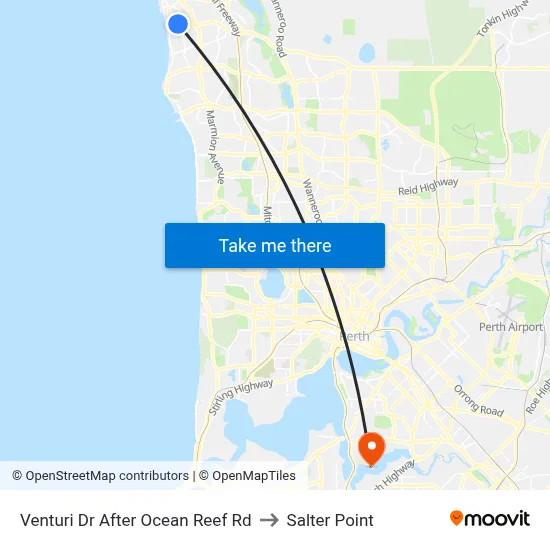 Venturi Dr After Ocean Reef Rd to Salter Point map