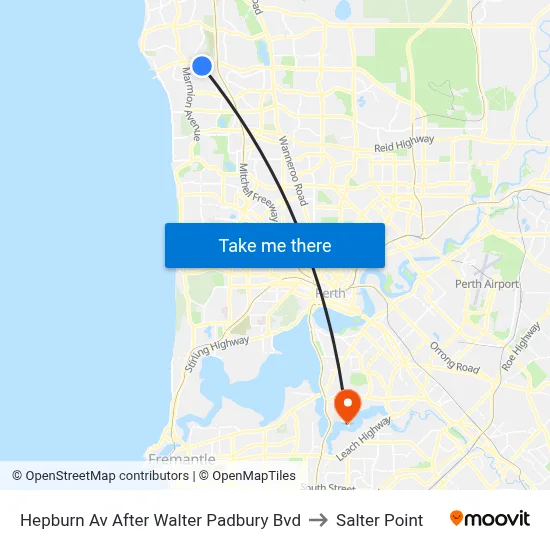 Hepburn Av After Walter Padbury Bvd to Salter Point map