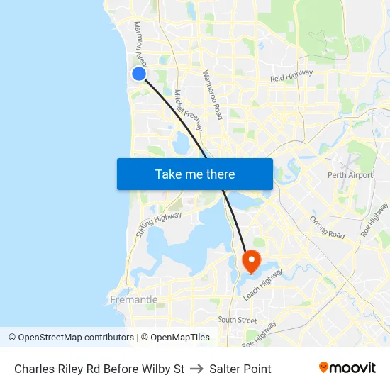Charles Riley Rd Before Wilby St to Salter Point map