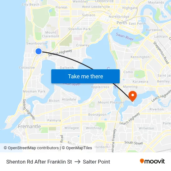 Shenton Rd After Franklin St to Salter Point map