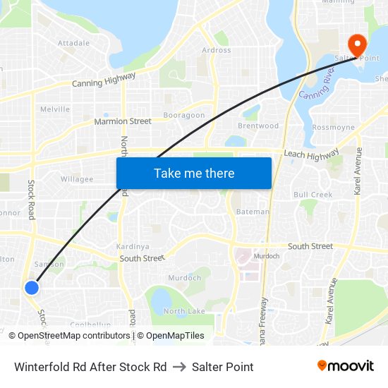 Winterfold Rd After Stock Rd to Salter Point map