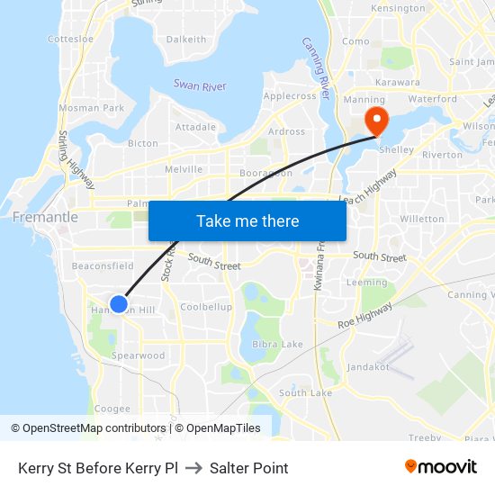 Kerry St Before Kerry Pl to Salter Point map