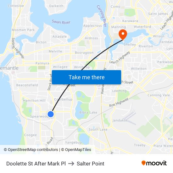 Doolette St After Mark Pl to Salter Point map