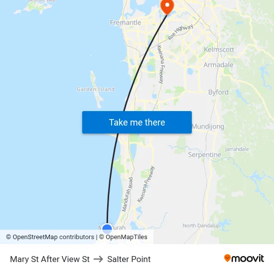 Mary St After View St to Salter Point map