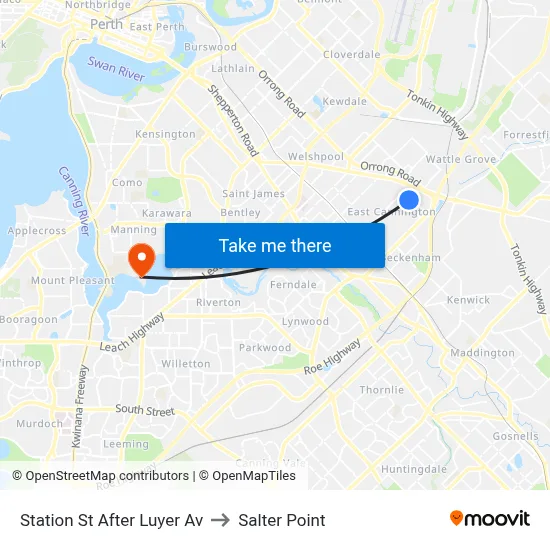 Station St After Luyer Av to Salter Point map