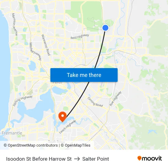 Isoodon St Before Harrow St to Salter Point map