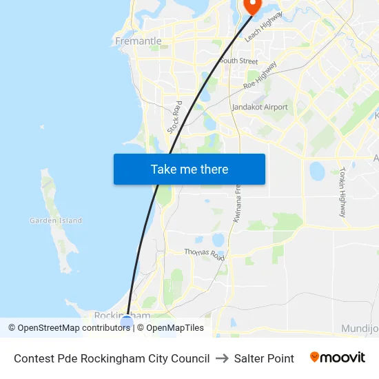 Contest Pde Rockingham City Council to Salter Point map