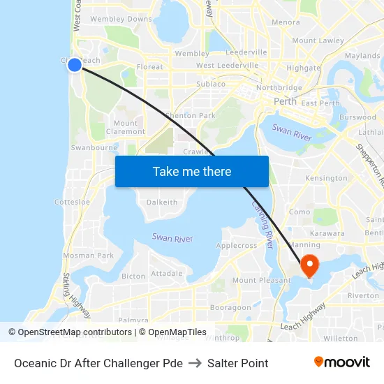 Oceanic Dr After Challenger Pde to Salter Point map