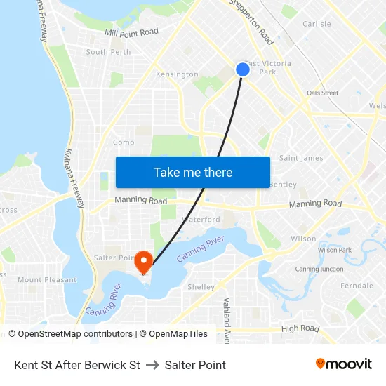Kent St After Berwick St to Salter Point map