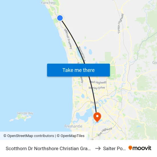 Scotthorn Dr Northshore Christian Grammar to Salter Point map