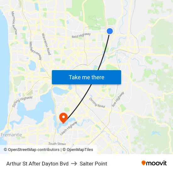 Arthur St After Dayton Bvd to Salter Point map