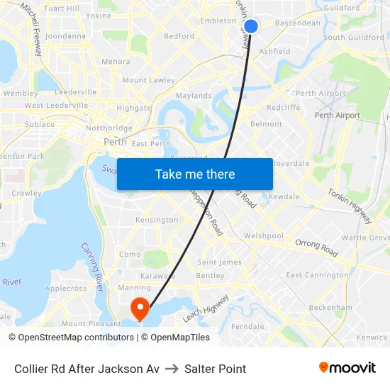 Collier Rd After Jackson Av to Salter Point map