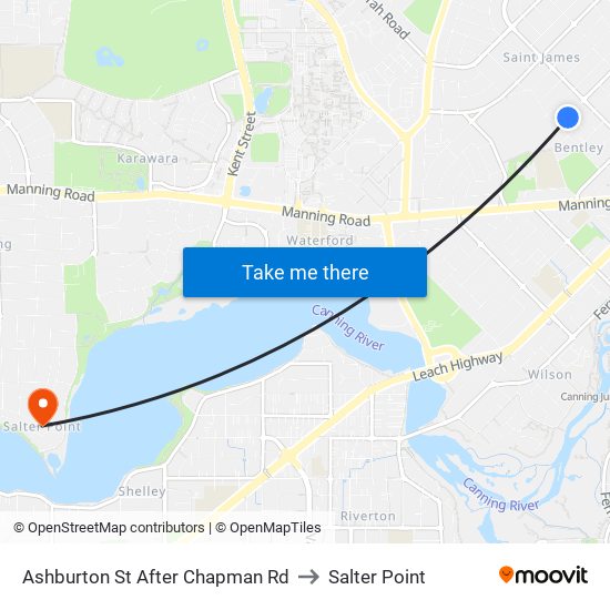 Ashburton St After Chapman Rd to Salter Point map