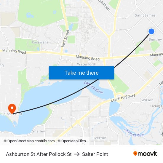 Ashburton St After Pollock St to Salter Point map