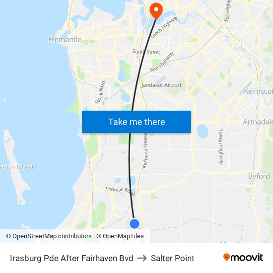 Irasburg Pde After Fairhaven Bvd to Salter Point map