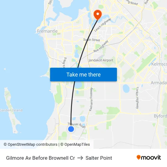 Gilmore Av Before Brownell Cr to Salter Point map