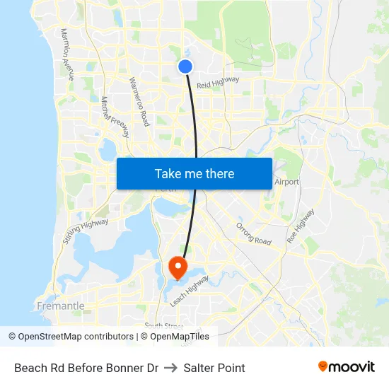 Beach Rd Before Bonner Dr to Salter Point map