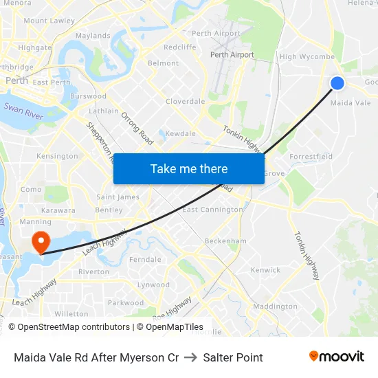 Maida Vale Rd After Myerson Cr to Salter Point map