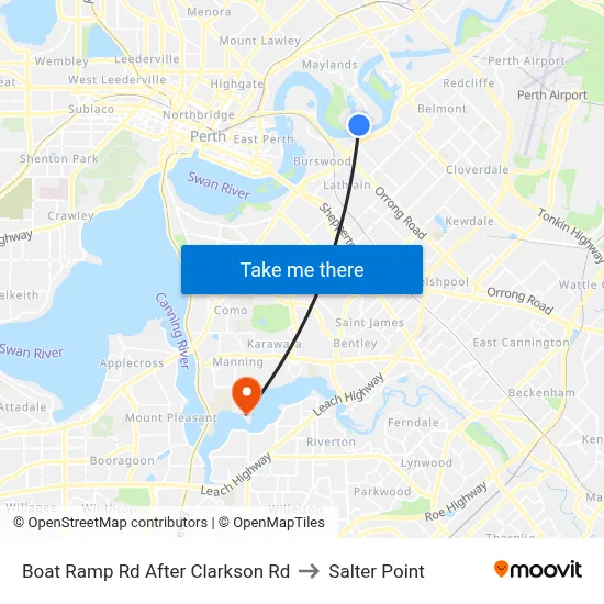 Boat Ramp Rd After Clarkson Rd to Salter Point map