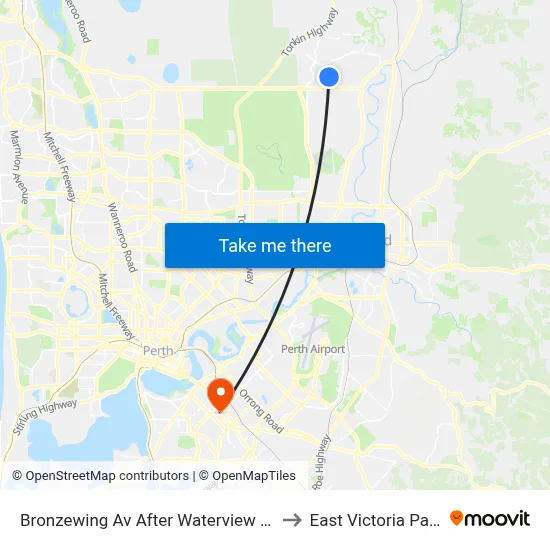 Bronzewing Av After Waterview Gr to East Victoria Park map