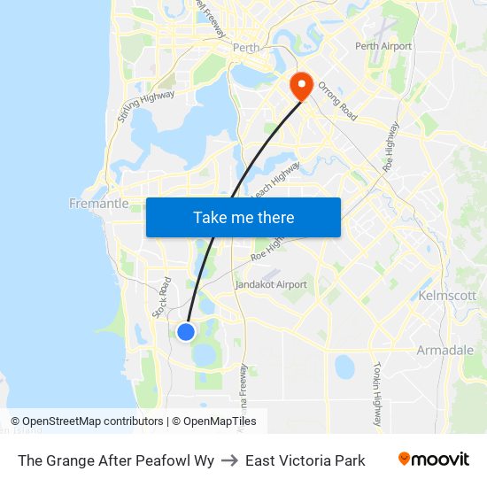 The Grange   After Peafowl Wy to East Victoria Park map