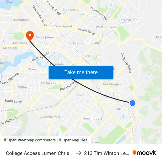 College Access Lumen Christi Cath Col Stand 4 to 213 Tim Winton Lecture Theatre map