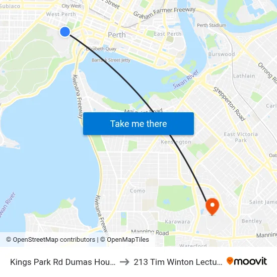 Kings Park Rd Dumas House Cat Id 32 to 213 Tim Winton Lecture Theatre map