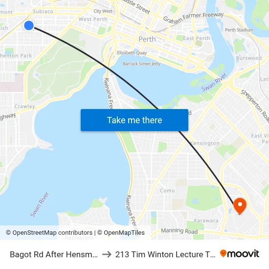 Bagot Rd After Hensman Rd to 213 Tim Winton Lecture Theatre map