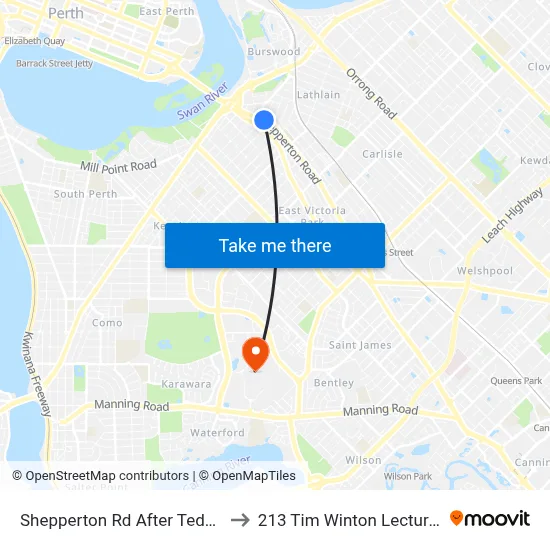 Shepperton Rd After Teddington Rd to 213 Tim Winton Lecture Theatre map